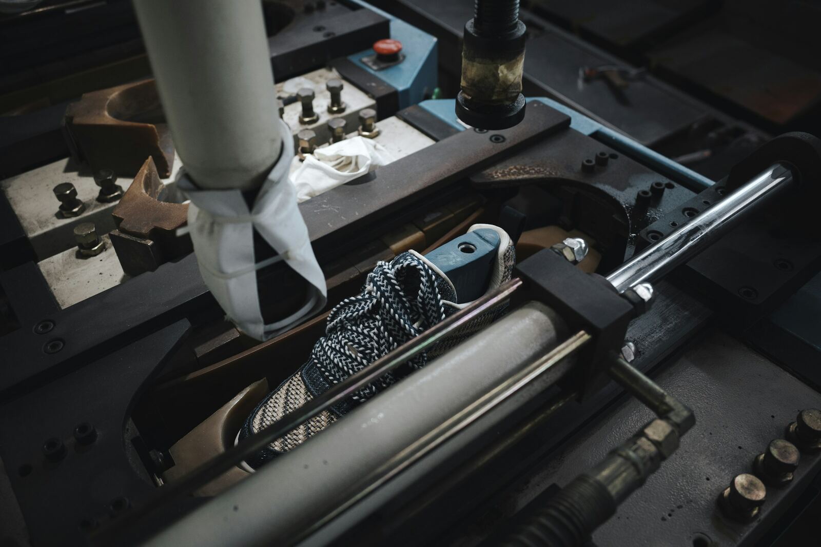 Footwear & Leather production in progress on a factory floor
