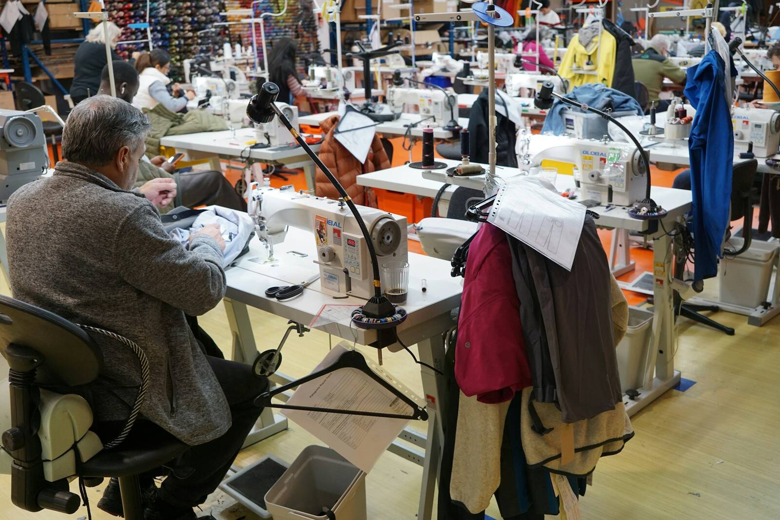 Garments & Apparel production in progress on a factory floor